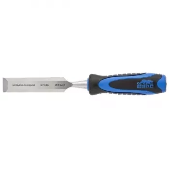 Долото-стамеска,плоская,24мм, двухкомпонентная рукоятка,металлический затыльник БАРС 24649 купить в Ханты-Мансийске