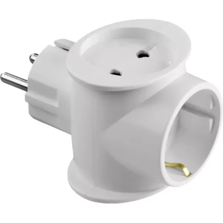 Разветвитель СИБИН электрический с заземлением, 3 гнезда, 16А/220В 55098-3 купить в Ханты-Мансийске