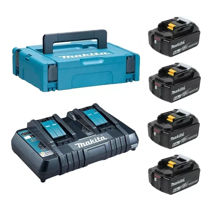 Набор 4 аккумулятора Makita BL 1860B 6 Ач и ЗУ DC 18 RD в MakPac (198094-8) купить в Ханты-Мансийске