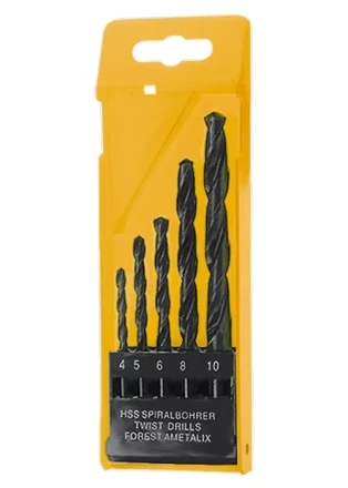 Набор сверл по металлу 1,5-2,5-3-4-5 мм HSS 5 шт пластиковый бокс цилиндрический хвостовик SPARTA 723155 купить в Ханты-Мансийске