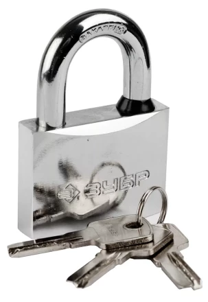 Замок ЗУБР &quot;ЭКСПЕРТ&quot; навесной, стальной корпус, классическая форма, закаленная дужка, 60мм 37227-60 купить в Ханты-Мансийске