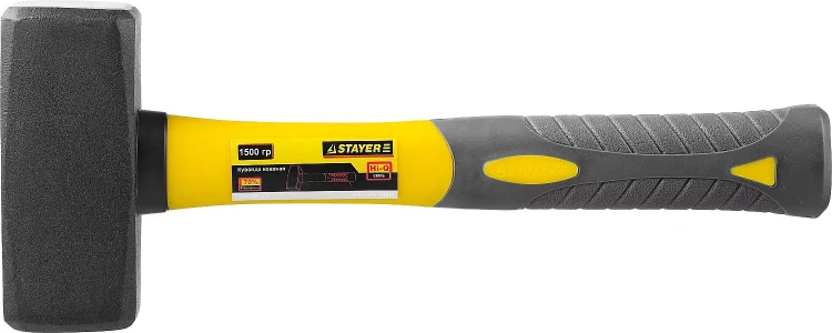 Кувалда STAYER "PROFI" кованая с двухкомпонентной фиберглассовой ручкой, 1,5кг 20052-15 купить в Ханты-Мансийске