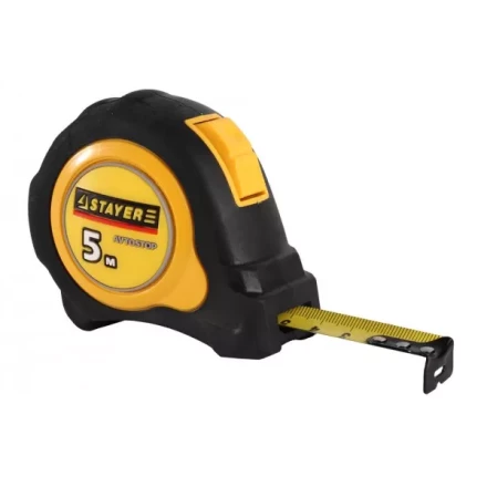 Рулетка STAYER &quot;MASTER&quot; &quot;OMEGA&quot; автостоп, обрезиненный корпус, 5мх19мм 3402-05-19_z01 купить в Ханты-Мансийске
