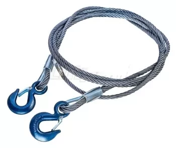 Буксировочный трос стальной петля-петля диаметр каната 18 мм. 6 м.  опресовка купить в Ханты-Мансийске