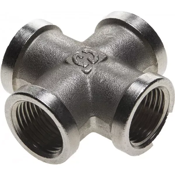 Крестовина GENERAL FITTINGS никелированная латунь, г/г/г/г, 1/2" 51048-1/2 купить в Ханты-Мансийске