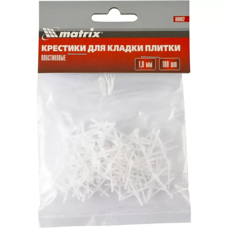 Крестики 1 мм для кладки плитки 100 штук MATRIX артикул 88082 купить в Ханты-Мансийске