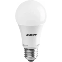 Лампа СВЕТОЗАР светодиодная "LED technology", цоколь E27(стандарт), яркий белый свет (4000К), 220В, 10Вт (75) 44508-75_z01