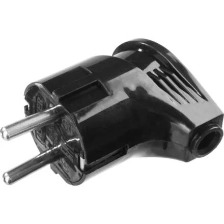 Вилка MAXElectro электрическая, 16А/220В, угловая, с заземлением, черная, STAYER 55161-B купить в Ханты-Мансийске