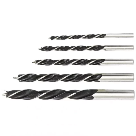 Набор сверл по дереву 4-5-6-8-10 мм 5 штук цилиндрический хвостовик СИБРТЕХ 702205 купить в Ханты-Мансийске