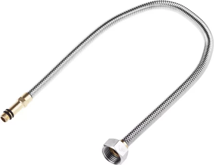 Подводка ЗУБР &quot;ЭКСПЕРТ&quot; сильфонная из нержавеющей стали, для смесителя, удлиненная, г/ш (гайка-штуцер), 1/2&quot;, 0,5м 51013-050 купить в Ханты-Мансийске