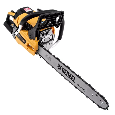 Пила цепная бензиновая Denzel DS-5218, шина 45 см, 52 см3, 3 л.с, шаг 0,325, паз 1,5 мм, 72 звена 95237 купить в Ханты-Мансийске
