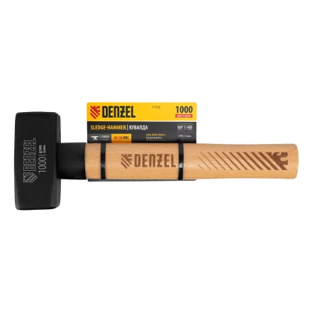 Кувалда, 1000 г Denzel, кованая головка, буковая рукоятка 11018 купить в Ханты-Мансийске