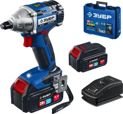 Ударный бесщеточный гайковерт, 2 АКБ T7 (4 Ач), в кейсе GB-250-42 серия «ПРОФЕССИОНАЛ»