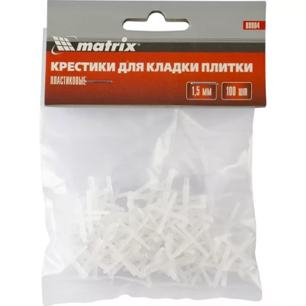 Крестики 1,5 мм для кладки плитки 100 штук MATRIX артикул 88084 купить в Ханты-Мансийске
