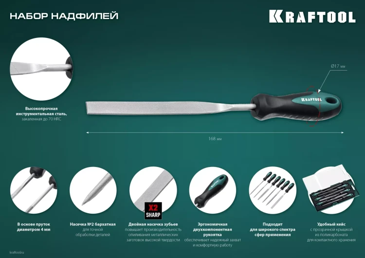 Набор надфилей KRAFTOOL 16030-6 купить в Ханты-Мансийске