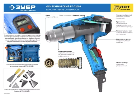Фен технический ФТ-П2000 М2Д серия ПРОФЕССИОНАЛ купить в Ханты-Мансийске