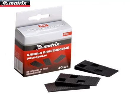 Клинья пластиковые распорные для корректировки при укладке напольных покрытий 20 шт MATRIX 88101 купить в Ханты-Мансийске