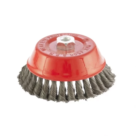 Щетка для УШМ 150 мм М14 "чашка" крученая проволока 0,8 мм MTX 74626 купить в Ханты-Мансийске