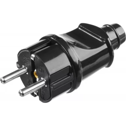 Вилка MAXElectro электрическая, 16А/220В, с заземлением, черная, STAYER 55160-B купить в Ханты-Мансийске
