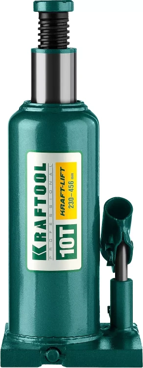 Домкрат гидравлический бутылочный "Kraft-Lift", сварной, 10т, 230-456мм, KRAFTOOL 43462-10 43462-10_z01 купить в Ханты-Мансийске