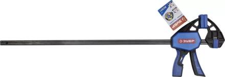 Струбцина ЗУБР&quot;ПРОФЕССИОНАЛ&quot;ручная пистолетная, корпус нейлон,армир фиберглассом,двухкомп ручки,метал рейка,600/790мм,150кгс 32243-60 купить в Ханты-Мансийске