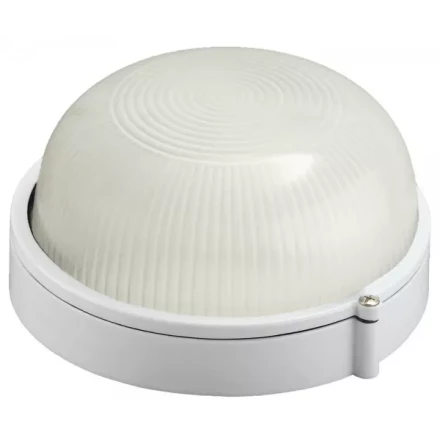 Светильник уличный СВЕТОЗАР влагозащищенный, круг, цвет белый, 60Вт SV-57251-W купить в Ханты-Мансийске