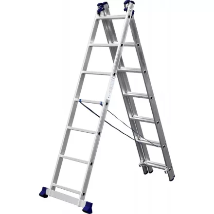 Лестница СИБИН универсальная, трехсекционная со стабилизатором, 7 ступеней 38833-07 купить в Ханты-Мансийске