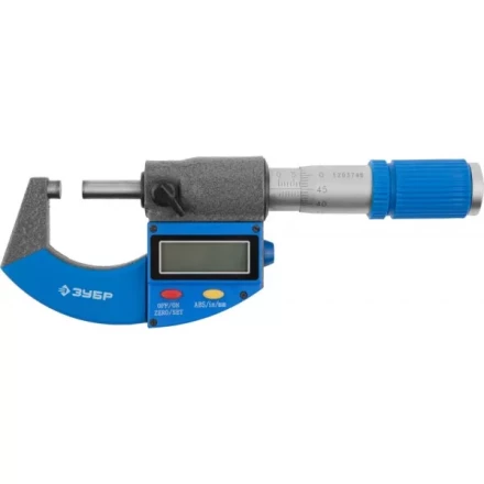 Микрометр ЗУБР &quot;ЭКСПЕРТ&quot; гладкий цифровой, МКЦ 25, диапазон 0-25мм, шаг измерения 0,001мм 34482-25_z01 купить в Ханты-Мансийске