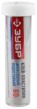 Клей-пластилин ЗУБР эпоксидный водостойкий, на блистере, 60 г 41958 купить в Ханты-Мансийске