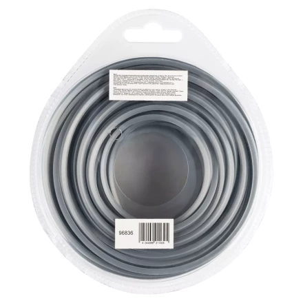 Леска для триммера армированная алюминием квадратная Denzel 3,0мм х 15м, блистер ALUFLEX 96836 купить в Ханты-Мансийске