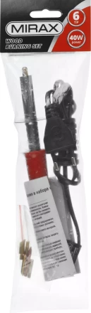 Прибор для выжигания MIRAX с набором насадок, 40 Вт, 6шт 55430-H6 купить в Ханты-Мансийске