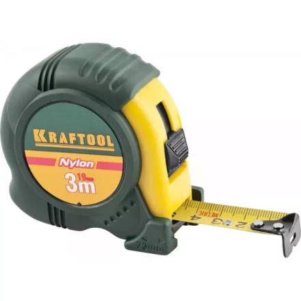 Рулетка KRAFTOOL "EXPERT" с нейлоновым покрытием, обрезин корпус, 3/19мм 34122-03-19_z01 купить в Ханты-Мансийске