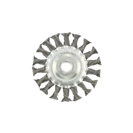 Щетка для УШМ 100 мм М14 плоская крученая  проволока 0,35 мм MATRIX 74631 купить в Ханты-Мансийске