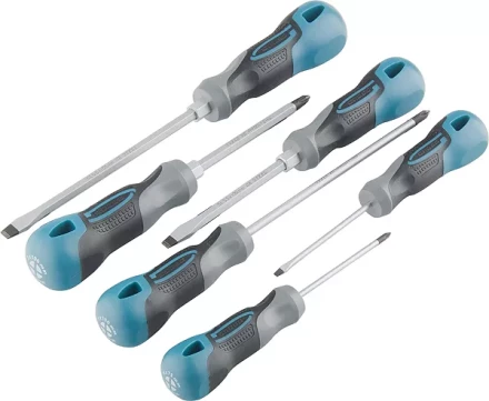 Набор отвёрток 6 шт S2 трехкомпонентная рукоятка GROSS 12164 купить в Ханты-Мансийске