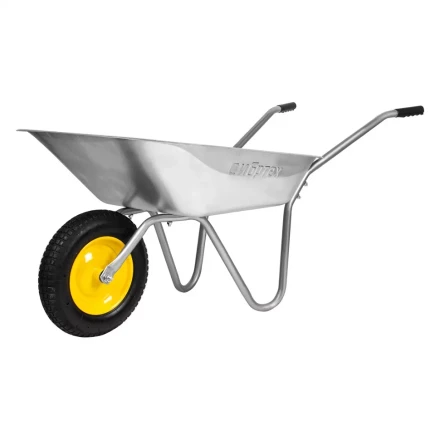 Тачка садовая, грузоподъемность 90 кг Сибртех 689614, оцинк. рама, объем 65 л купить в Ханты-Мансийске