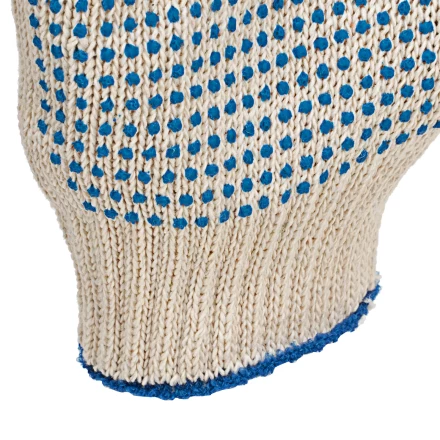 Перчатки трикотажные усиленные, с ПВХ точкой, 7 класс вязки Россия 677725 купить в Ханты-Мансийске