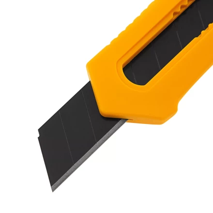 Нож Denzel, 18 мм, сменное лезвие, SK4, облегченный корпус, нажимной фиксатор, 78941 купить в Ханты-Мансийске