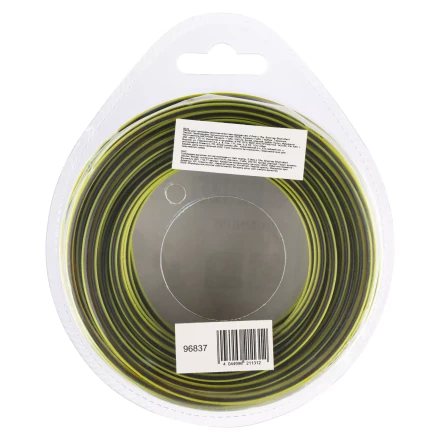 Леска для триммера двухкомпонентная квадратная, 2,0мм х 15м, блистер SkyCutter Denzel 96837 купить в Ханты-Мансийске