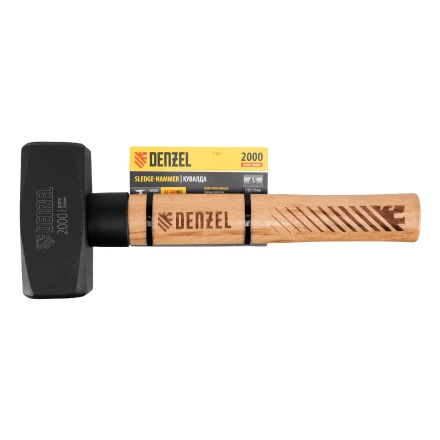 Кувалда, 2000 г Denzel, кованая головка, буковая рукоятка 11021 купить в Ханты-Мансийске