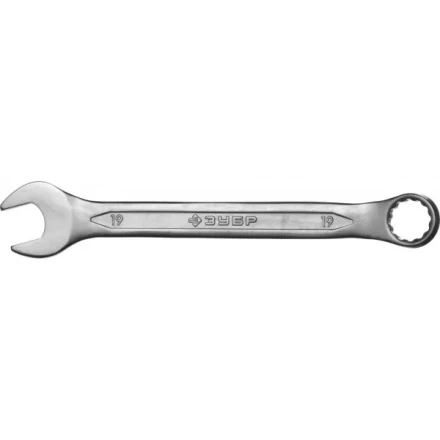 Ключ ЗУБР &quot;МАСТЕР&quot; гаечный комбинированный, Cr-V сталь, хромированный, 19мм 27087-19 купить в Ханты-Мансийске