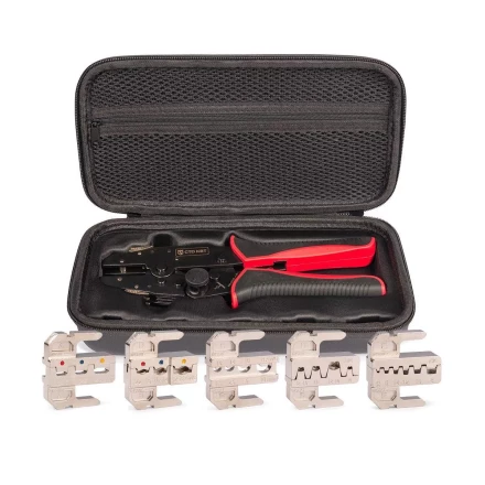 Пресс-клещи КВТ CTD+5 с механизмом быстрой смены матриц: комплект из 5 шт. для опрессовки (набор) (101859) купить в Ханты-Мансийске