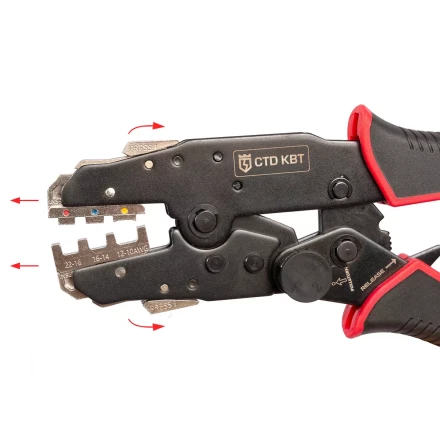 Пресс-клещи КВТ CTD+5 с механизмом быстрой смены матриц: комплект из 5 шт. для опрессовки (набор) (101859) купить в Ханты-Мансийске