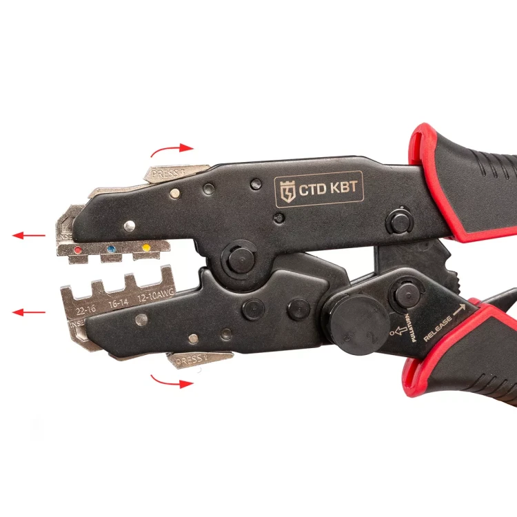Пресс-клещи КВТ CTD+5 с механизмом быстрой смены матриц: комплект из 5 шт. для опрессовки (набор) (101859) купить в Ханты-Мансийске