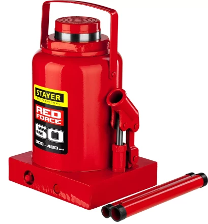 Домкрат гидравлический бутылочный &quot;RED FORCE&quot;, 50т, 300-480 мм, STAYER 43160-50 43160-50_z01 купить в Ханты-Мансийске