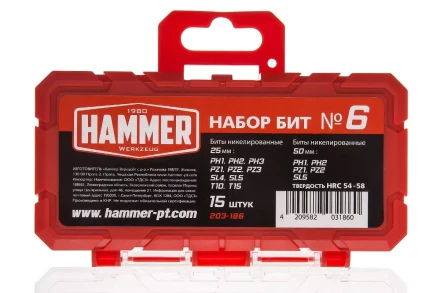 Набор бит HAMMER 203-186 купить в Ханты-Мансийске