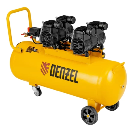 Компрессор безмасл. малошумный DLP-3000/100, 3 кВт, 2х1,5 кВт,100 л, 2850 об/мин,500 л/мин// Denzel 58145 купить в Ханты-Мансийске