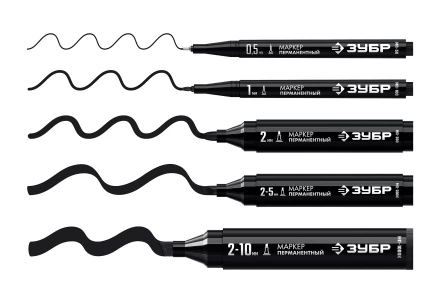 ЗУБР МП-50 черный, 0.5 мм перманентный маркер (06321-2) купить в Ханты-Мансийске