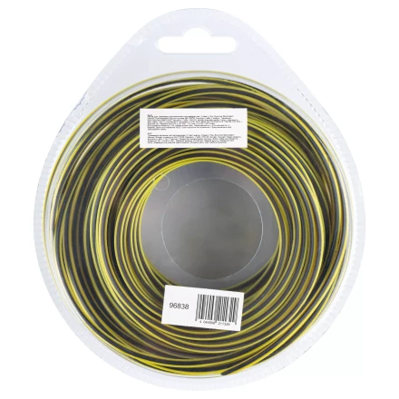 Леска для триммера двухкомпонентная квадратная, 2,4мм х 15м, блистер SkyCutter Denzel 96838 купить в Ханты-Мансийске