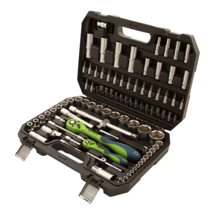 Набор инструментов 94 предмета, CrV, 1/2&quot;, 1/4&quot; Сибртех 13509 купить в Ханты-Мансийске