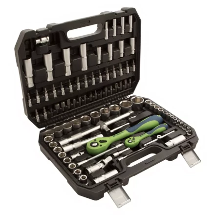 Набор инструментов 94 предмета, CrV, 1/2&quot;, 1/4&quot; Сибртех 13509 купить в Ханты-Мансийске